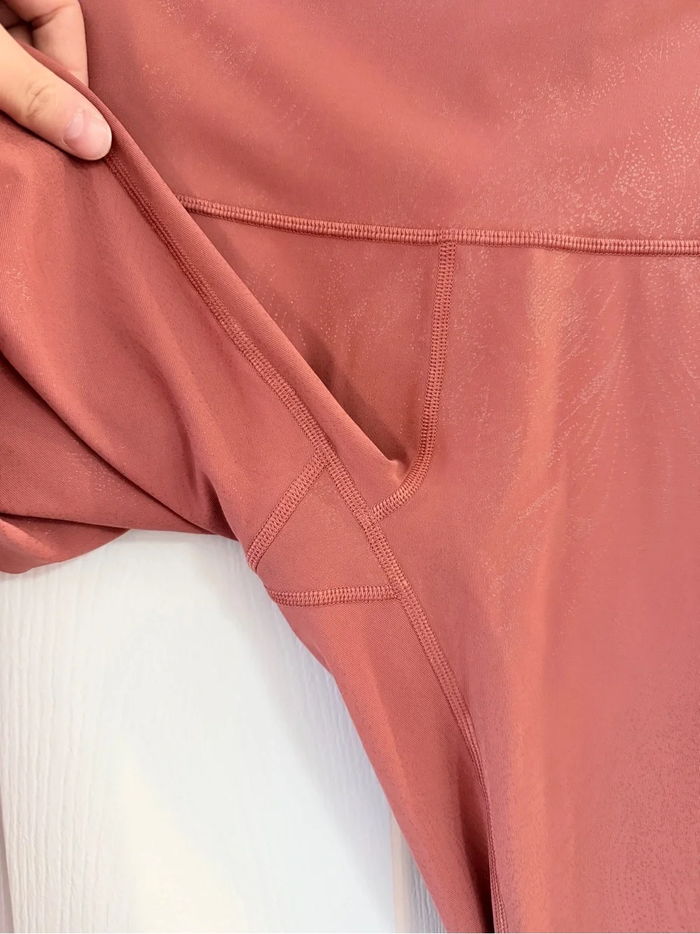 Lululemon Wunder Under High-Rise Shine Cranberry Pink Foil Leggings - Women’s 6